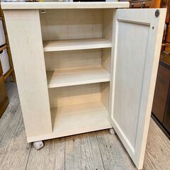 ニトリ リズバレー 多収納 マルチワゴン/キッチンワゴン/コスメワゴン/シャビーシック フレンチカントリー★買取帝国 志木店の画像