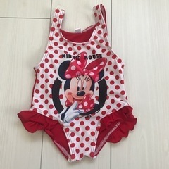 ミニー　ラッシュガード・水着2点セットの画像
