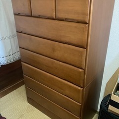 7段タンス値下げ、8月中（ライトブラウン）♪