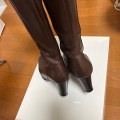 アカクラ　ロングブーツ 24.0cm ブラウンの画像