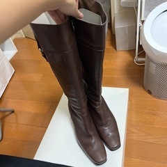 アカクラ　ロングブーツ 24.0cm ブラウンの画像