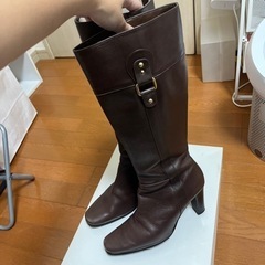 アカクラ　ロングブーツ 24.0cm ブラウン