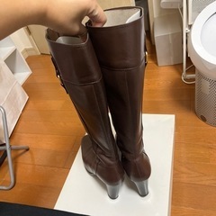 アカクラ　ロングブーツ 24.0cm ブラウンの画像