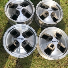 旧車 当時物 トヨタ AE86 ハチロク 純正 アルミホイール 4本 4H