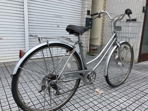 【28インチ自転車】マルイシ製　6段変速　LEDオートライト付　チェーン、前カゴ新品❗️若林自転車　浜大津店　SALE中❗️