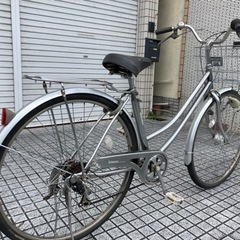 【28インチ自転車】マルイシ製　6段変速　LEDオートライト付　チェーン、前カゴ新品❗️若林自転車　浜大津店　SALE中❗️の画像