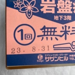 岩盤浴 チケット (値下げしました)の画像