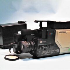 富士写真フィルム（株）製 ８ミリビデオ カセット使用ビデオカメラ　MODEL　FUJIX-8ｍ６AF 一式の画像