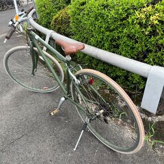 【リサイクルショップどりーむ鹿大前店】No.974　自転車　クロスバイク　緑　6段ギア付き　の画像