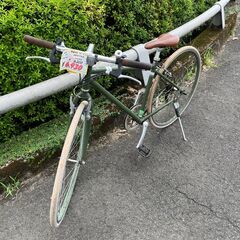 【リサイクルショップどりーむ鹿大前店】No.974　自転車　クロスバイク　緑　6段ギア付き　の画像