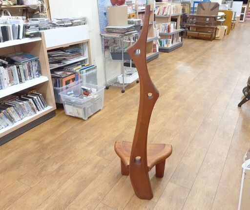 飾り椅子 飾り台 幅47×奥38×高132cm 木製 ローチェア オブジェ 札幌 厚別店 