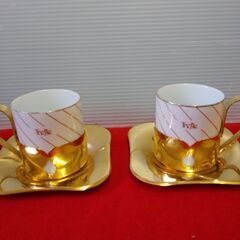 値下げ。格安中古未使用・短期使用　ブランドコーヒーカップ２客セッ...