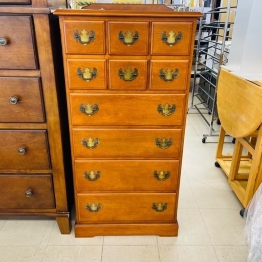 ☆美品☆横浜ダニエル　アンティーク　6段チェスト ☆583 横浜ダニエル 6段アンティークチェスト 【リサイクル