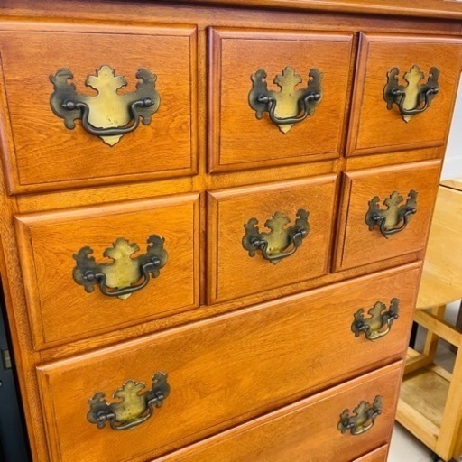 ☆583 横浜ダニエル 6段アンティークチェスト 【リサイクル