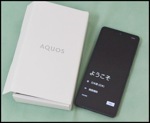 ほぼ未使用 SIMフリー SHG07 AQUOS sense6s ブラック J:COM アクオス センス 中古美品