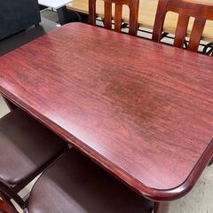 J2586 karimoku カリモク ダイニングテーブルセット 椅子２脚付 レトロ オールドカリモク OLD Karimoku ダイニングテーブルセット クリーニング済み 【リユースのサカイ柏店】の画像