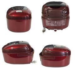 23R212 ジ3 東芝 真空IH保温釜 5.5合炊き RC-10VRG グランレッド 中古品の画像