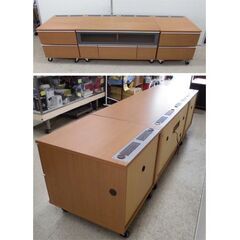 テレビボード 3点セット 全幅213cm ビクターインテリア ナチュラル