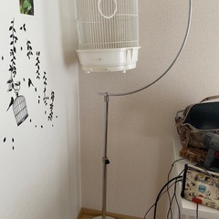 鳥籠　小鳥　半月スタンド　HOEIの画像