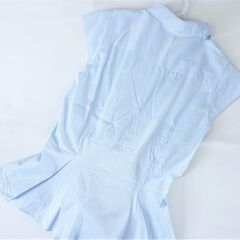【No.21】Apuweiser-riche ウエストリボンブラウス  サイズ2 水色の画像