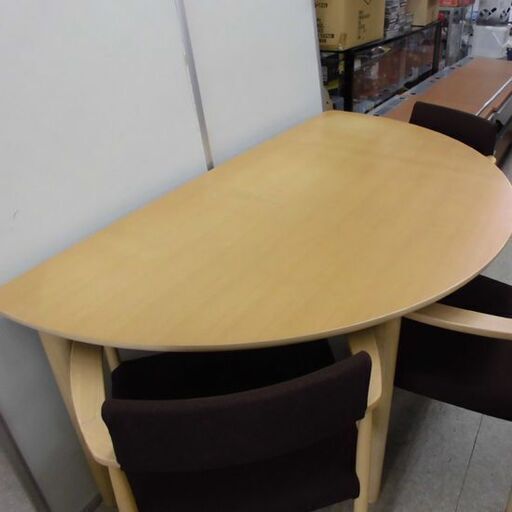 ダイニングセット イス×3脚 半円型 ナチュラル 木目調 ダイニング 半円 3人掛け 札幌 西野店