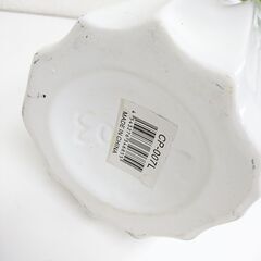 (O-2505FB2)◆Benny's◆フェイクグリーン&セラミックベース◆W5cm×D17cm×H58cm◆ホワイト◆セラミック◆の画像