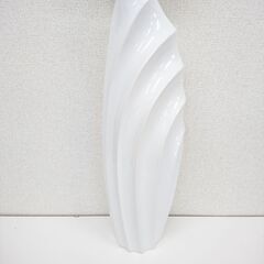 (O-2505FB2)◆Benny's◆フェイクグリーン&セラミックベース◆W5cm×D17cm×H58cm◆ホワイト◆セラミック◆の画像