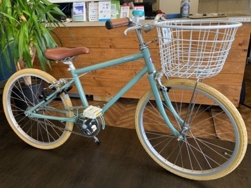 【SALE！通常価格より¥1000引き！ TOKYO bike】カゴ付き20インチJr.自転車　ブルージェイド