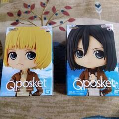 進撃の巨人　アルミン　ミカサ　Qposket フィギュア