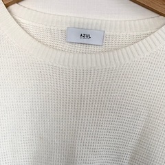 【8月15日処分します。】AZUL 【M】 ホワイト 白T ワッフル サーマル カジュアルの画像