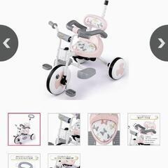 三輪車 ディズニートライクピュア かじ取り付きの画像