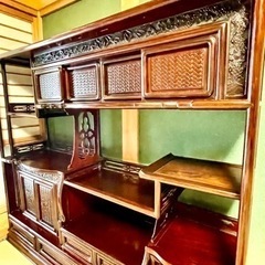 配送希望の方送料無料！黒檀 大型茶箪笥 工芸家具 唐木タンス 飾り棚