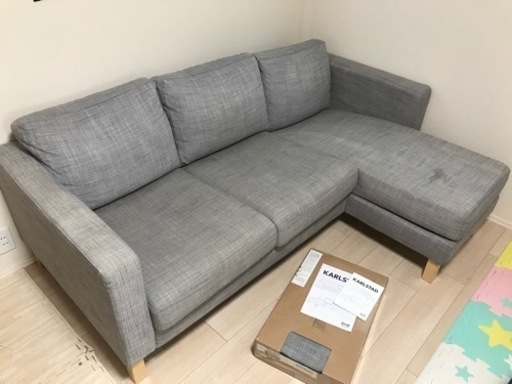 【購入者決定済み】IKEYA  3人掛けソファ+新品カバー