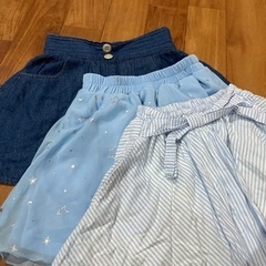 女の子 服 キュロット 3枚セット 夏服 130の画像