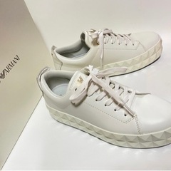 美品 エンポリオアルマーニ 厚底スニーカー 白 レディース 37の画像