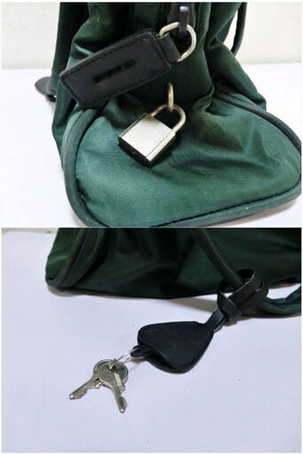 PRADA　プラダ　トートバッグ　ハンドバッグ　ナイロン　グリーン系　レディース　ファッション