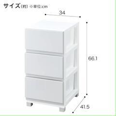 【終了】ニトリ デコニーCV2(3段 ライトグレー)の画像