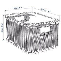 IKEA イケアTRUMMIS トルミス バスケット　2点　ハンドメイド 籐の画像