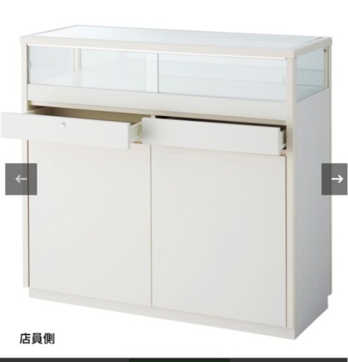 ガラスショーケース　木製ジュエリーショーケース　