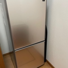 2017年製 シャープ 冷蔵庫 小型 2ドア 高品位ガラスドア採...