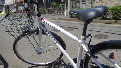 泥除け、前かご付きの、ロードバイク