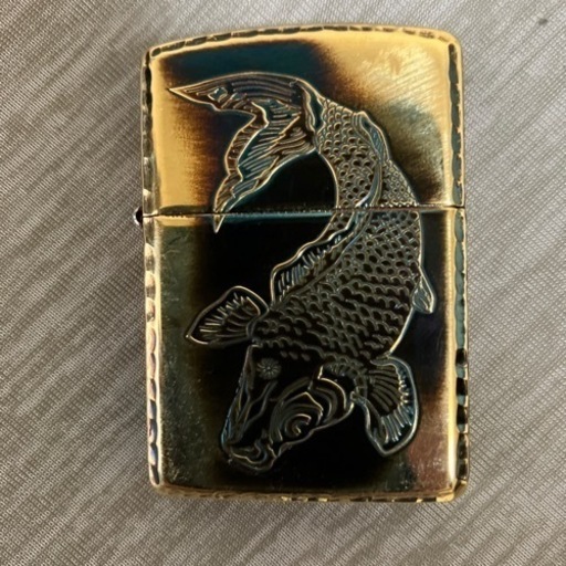 ZIPPO ジッポ― オイルライター ジッポ ゴールド アーマー 唐草 鯉 5面加工 ブラス