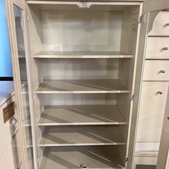 【値下げしました??】北海道　帯広　食器棚　清光家具　白　ホワイト  家具  キッチン収納  棚  モノココ  モノココ帯広店