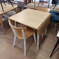 【愛品倶楽部柏店】　ＩＫＥＡ　ＰＳ２０１２ドロップリーフテーブル＆ノ―ルドミ―ラ　チェア２脚セット　