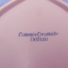 カメオセラミカ 小物入れ 蓋付き 陶器 ハート ピンク 幅10.5cm 奥行10cm 高さ5cm cameo ceramiche DeMain 札幌 西岡店の画像