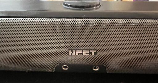 NPET PCスピーカー サウンドバー 小型 USB給電 AUX接続可 大音量 重低音 マイク端子とヘッドホン端子付