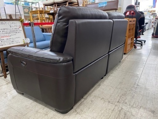 【愛品館 江戸川店】NITORI（ニトリ）電動リクライニング本革3Pソファ ID:156-019272-007