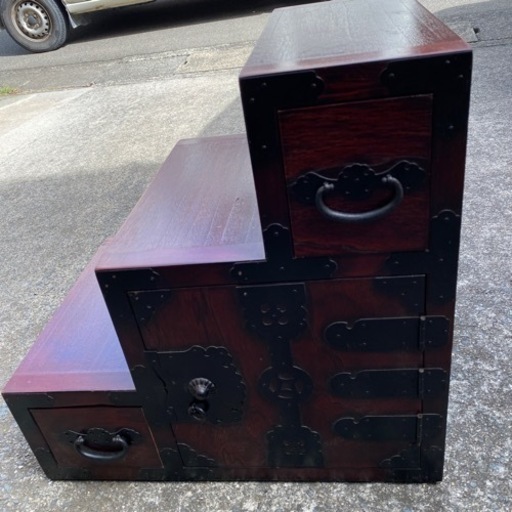 階段箪笥　アンティーク調