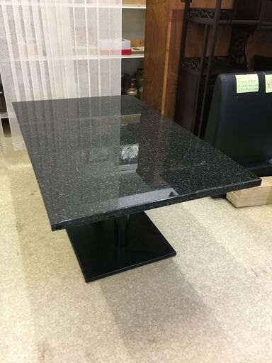 大理石 ダイニングテーブル 組み立て式 幅130cm奥行80cm高さ60cm 説明欄必読