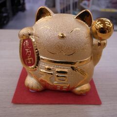 福々舎 雅峰　ゴールド両手招き猫【モノ市場知立店】59の画像